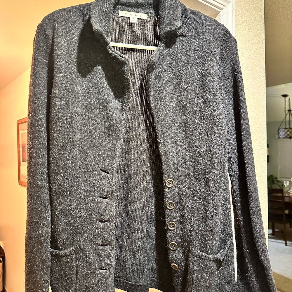 CAbi Charcoal Knit Cardigan